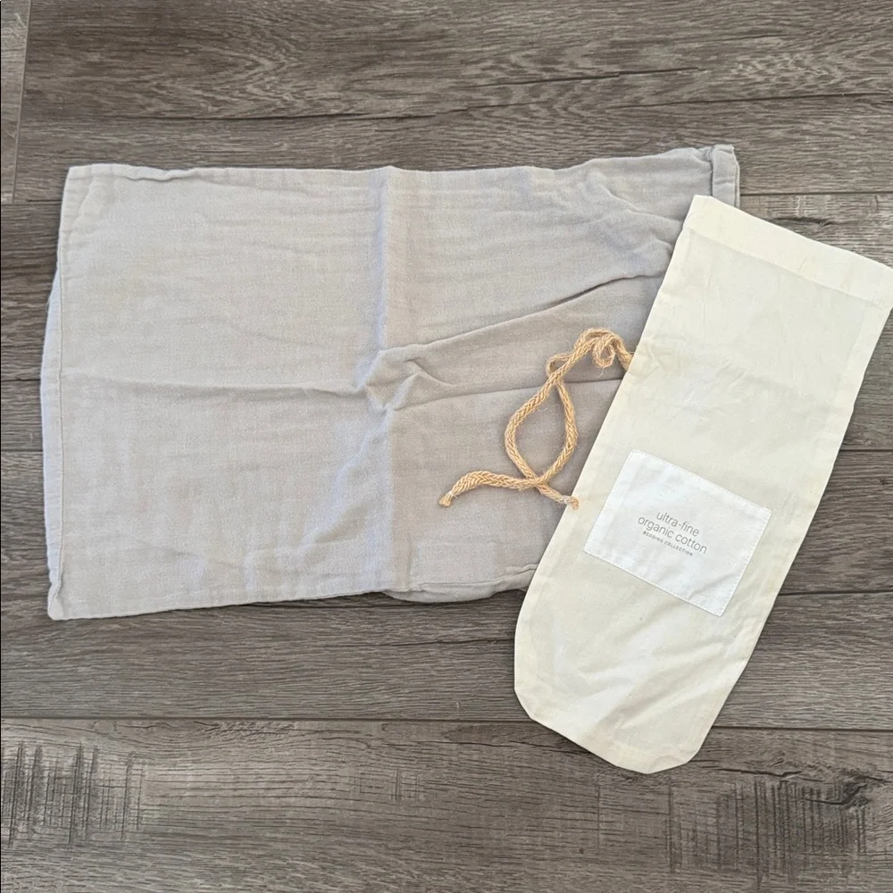 Restoration Hardware Grey Ultra Fine Organic Cotton Toddler Pillow Case